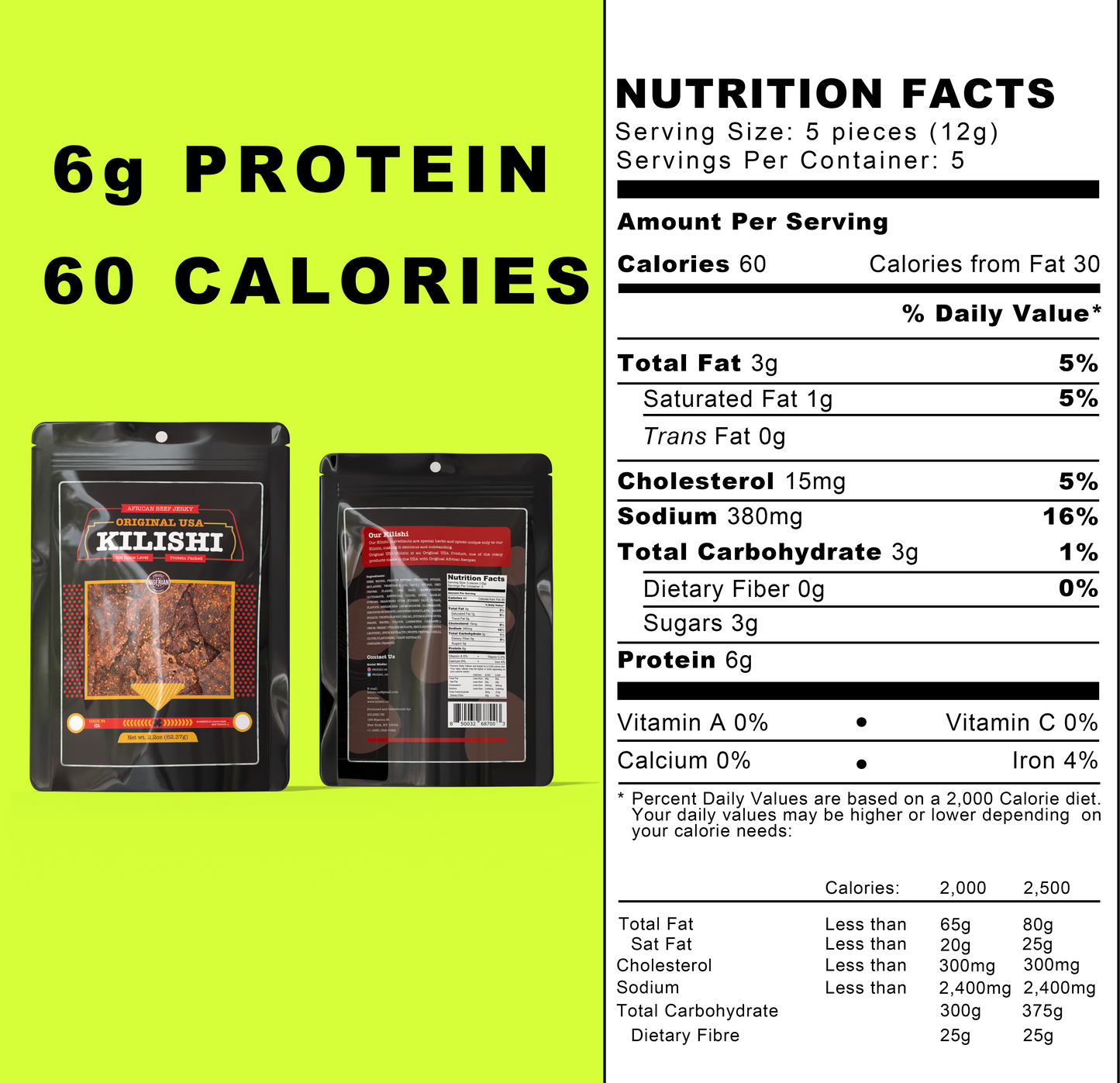 Original USA Kilishi – Hot (2.2 oz / Large) – African Beef Jerky