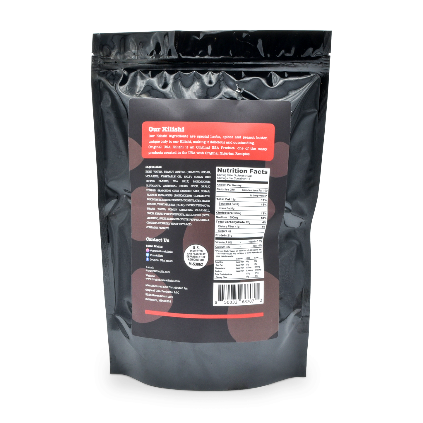 Original USA Kilishi – Hot (22 oz / Family Pack) – Nigerian Beef Jerky