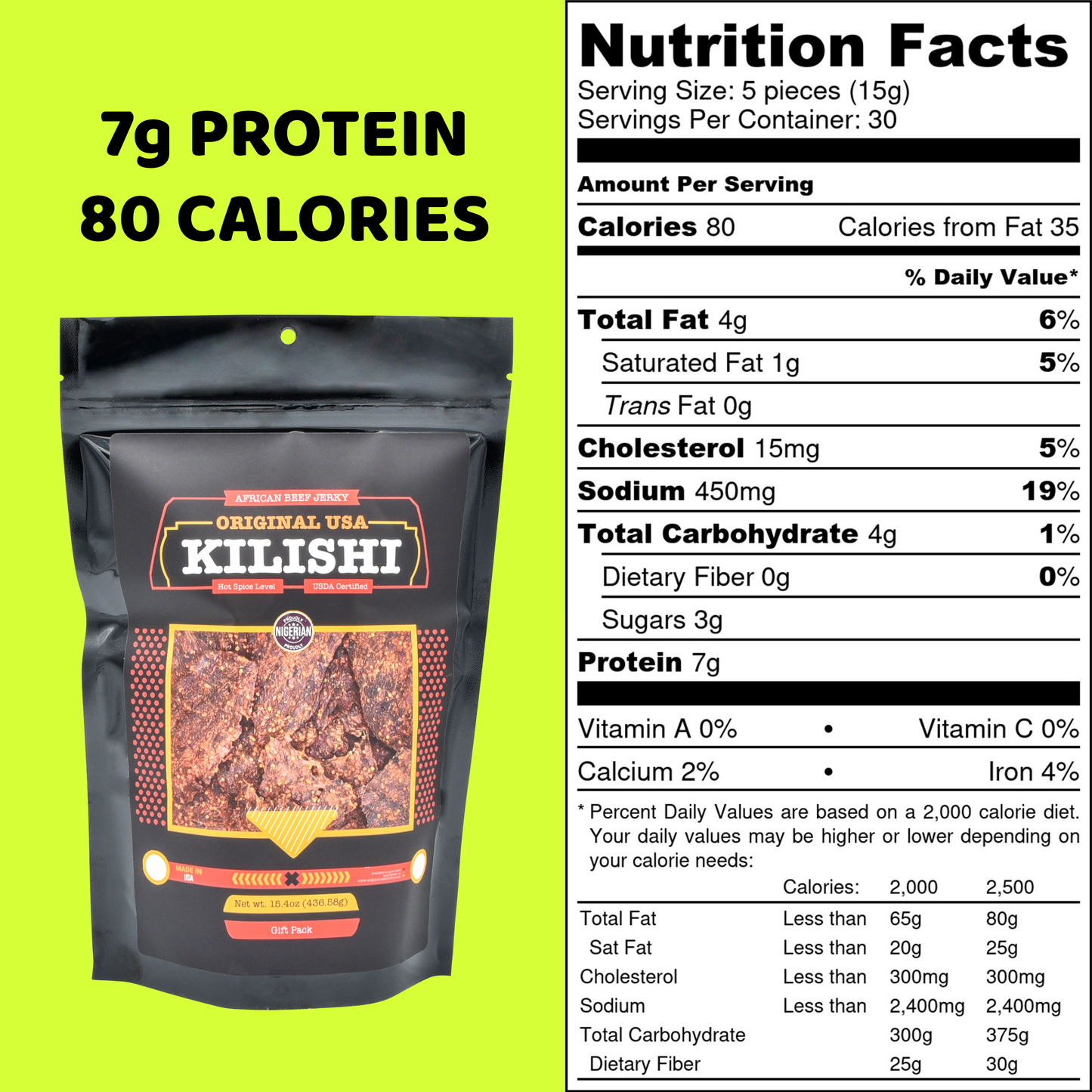 Original USA Kilishi – Hot (15.4 oz / Gift Pack) – Nigerian Beef Jerky