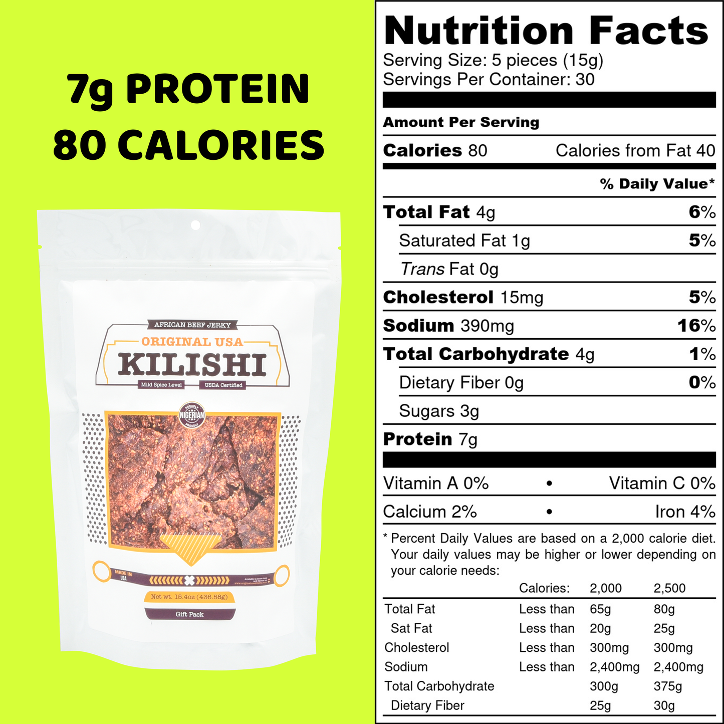 Original USA Kilishi – Mild (15.4 oz / Gift Pack) – Nigerian Beef Jerky