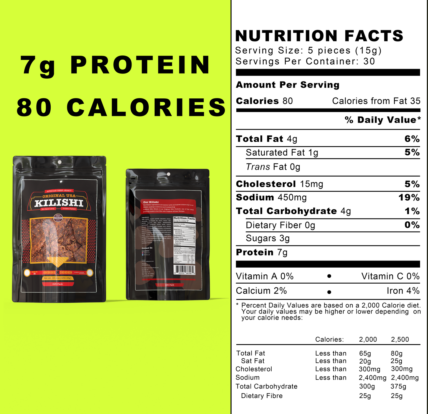 Original USA Kilishi – Hot (15.4 oz / Gift Pack) – African Beef Jerky