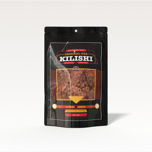 Original USA Kilishi – Hot (15.4 oz / Gift Pack) – African Beef Jerky