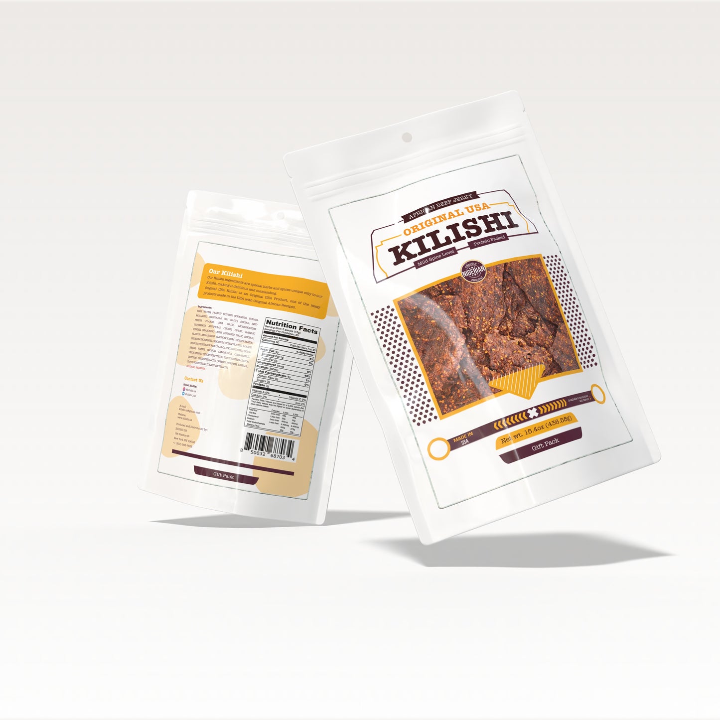 Original USA Kilishi – Mild (15.4 oz / Gift Pack) – African Beef Jerky