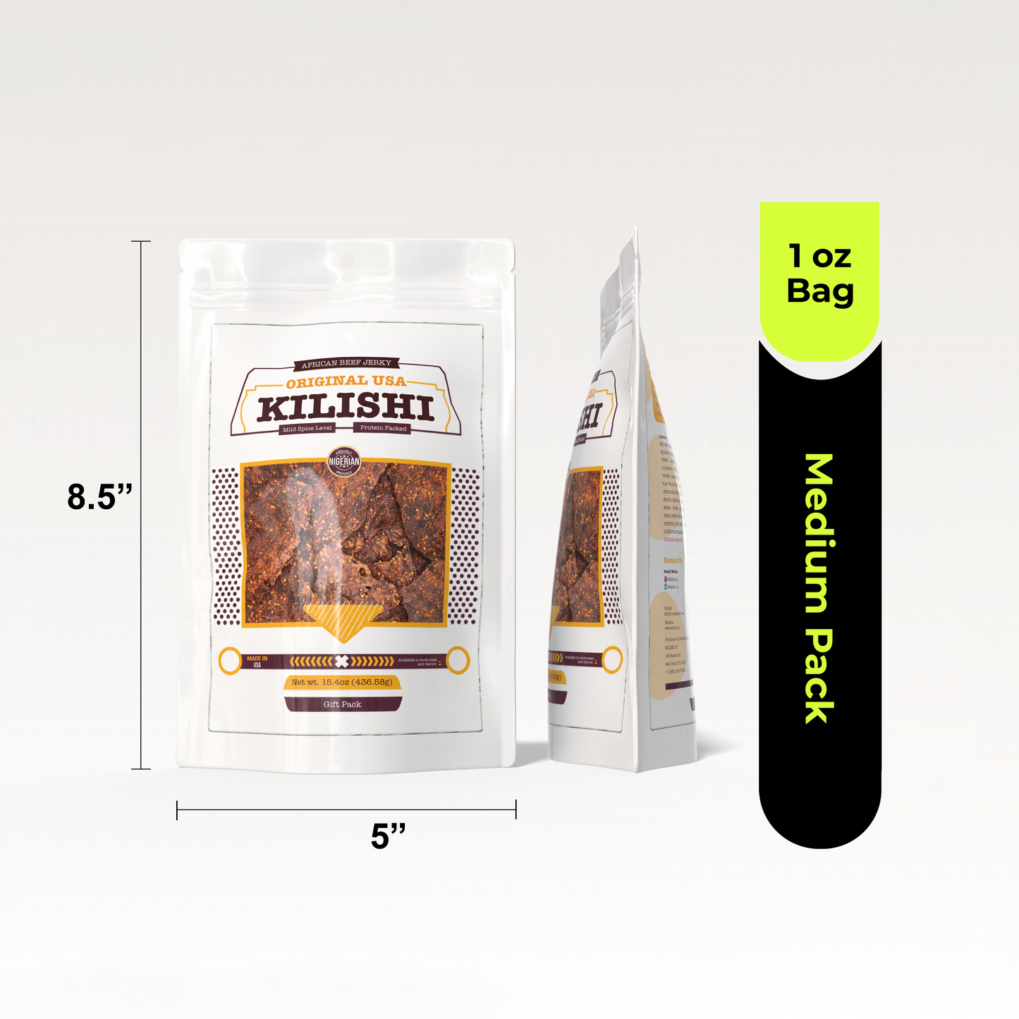 Original USA Kilishi – Mild (15.4 oz / Gift Pack) – African Beef Jerky