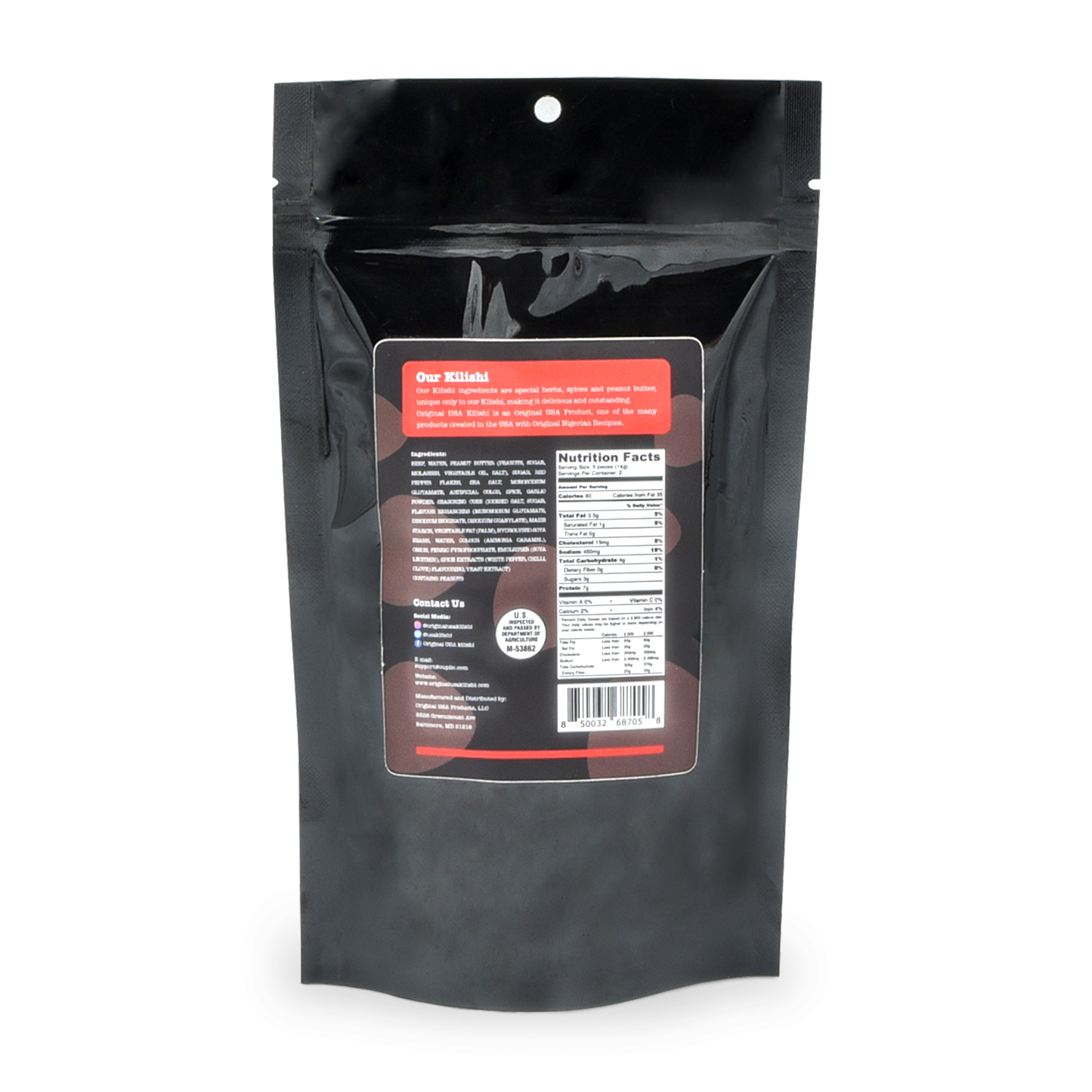 Original USA Kilishi – Hot (1 oz / Medium) – Nigerian Beef Jerky
