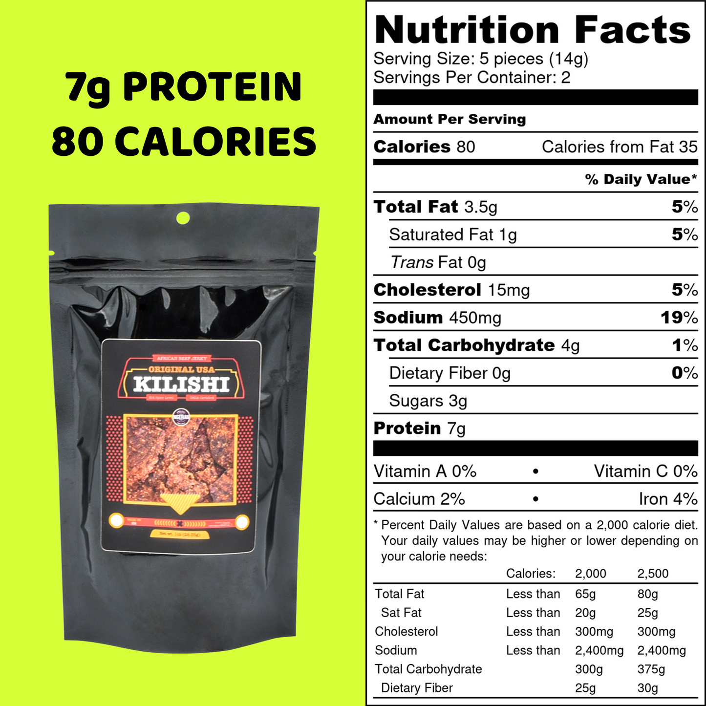 Original USA Kilishi – Hot (1 oz / Medium) – Nigerian Beef Jerky