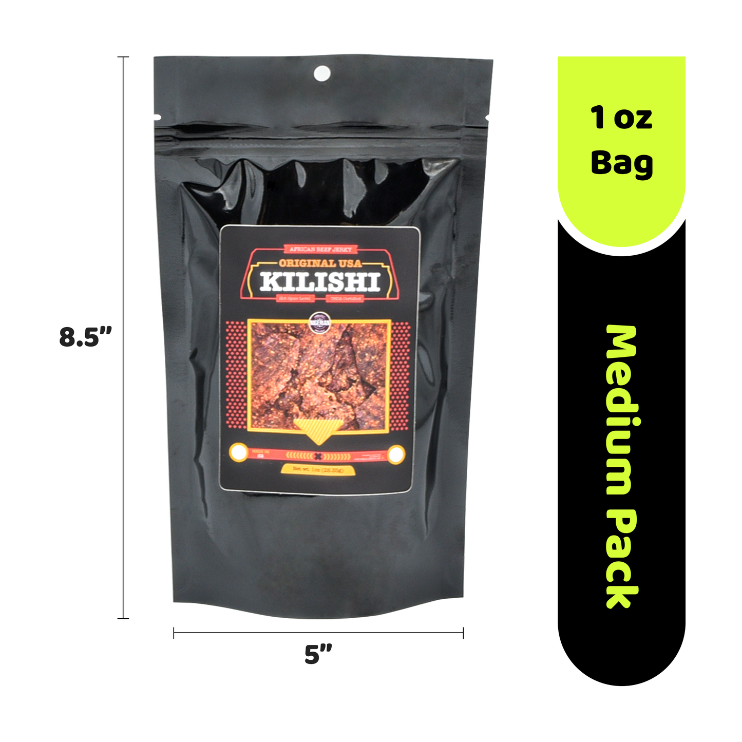 Original USA Kilishi – Hot (1 oz / Medium) – Nigerian Beef Jerky