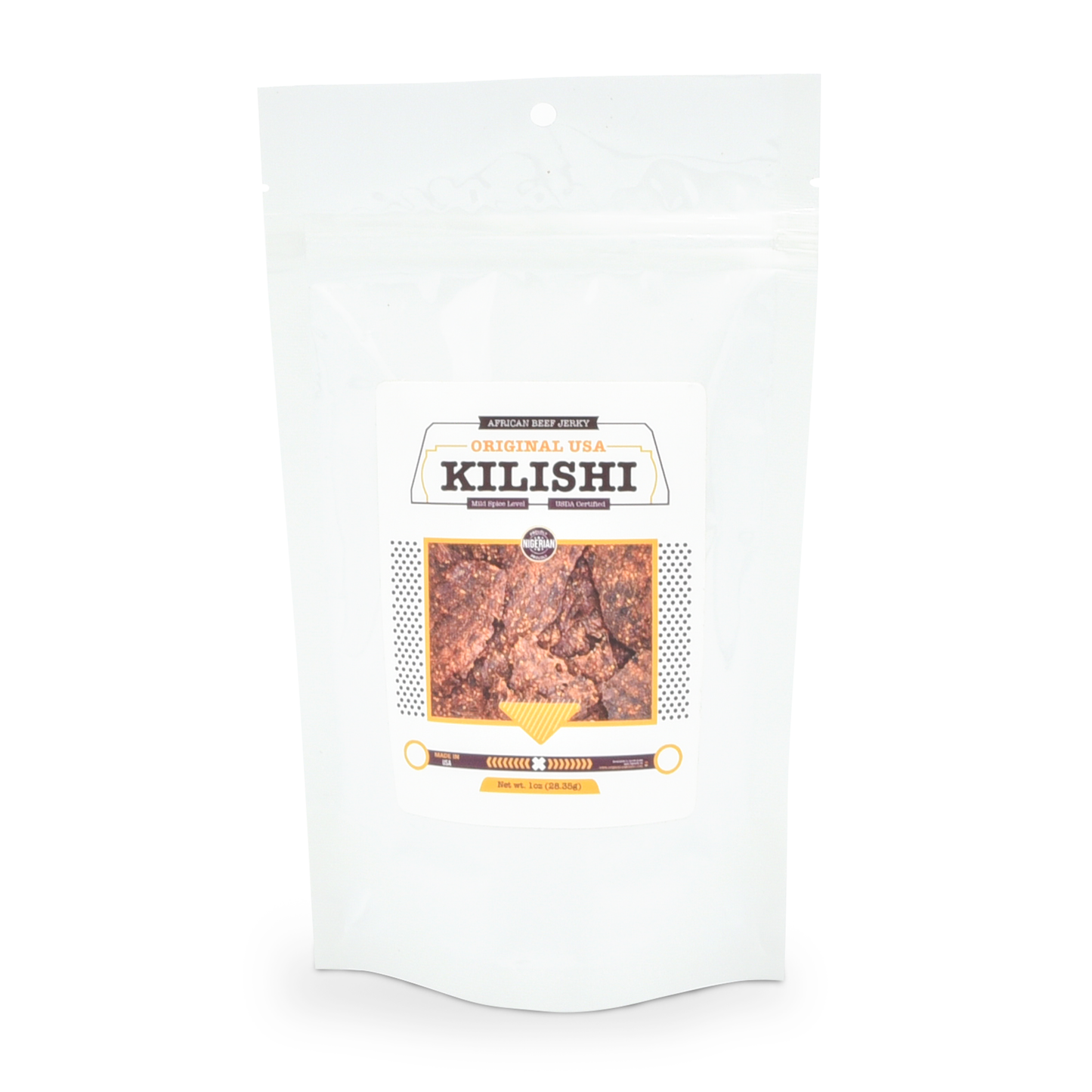 Original USA Kilishi – Mild (1 oz / Medium) – Nigerian Beef Jerky