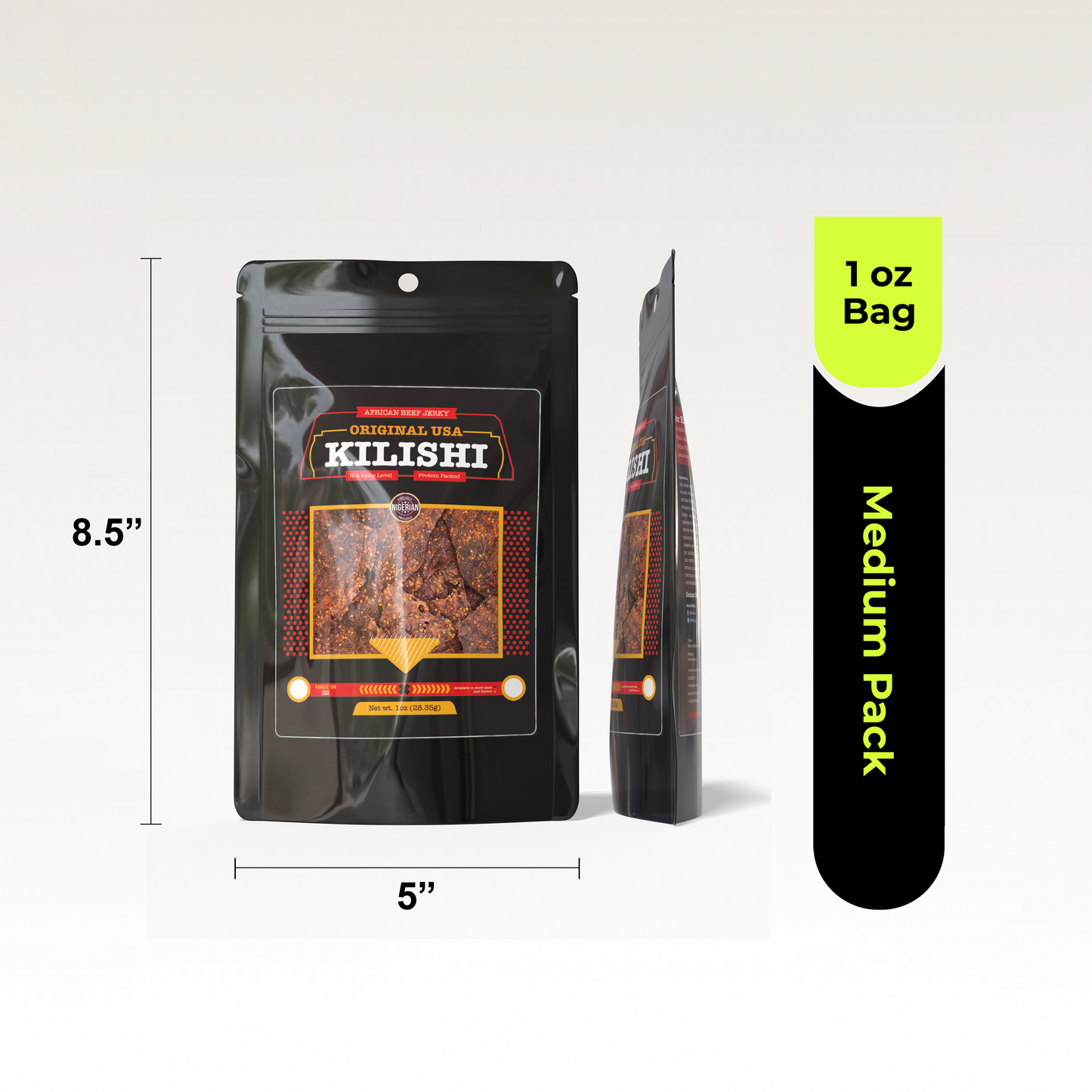 Original USA Kilishi – Hot (1 oz / Medium) – African Beef Jerky