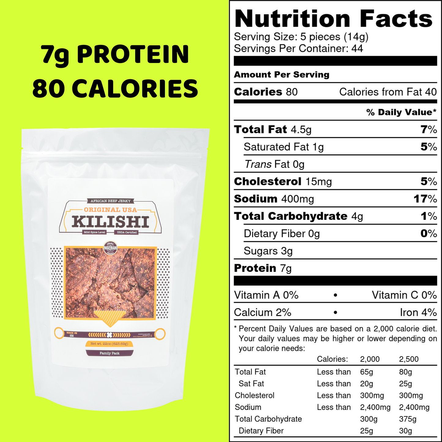 Original USA Kilishi – Mild (22 oz / Family Pack) – Nigerian Beef Jerky