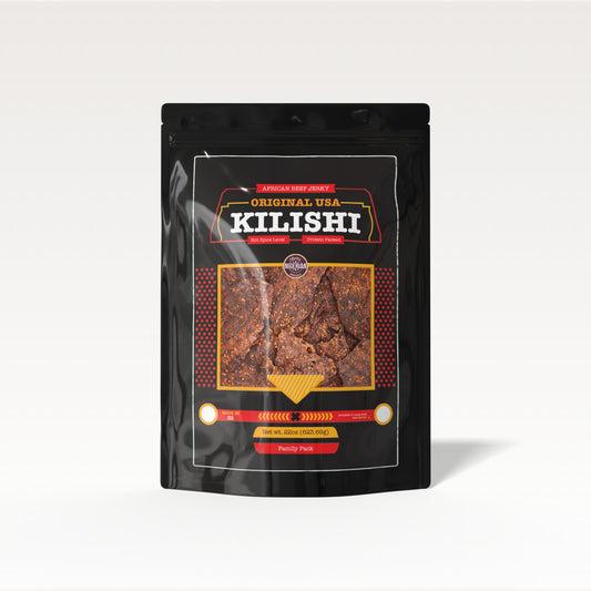 Original USA Kilishi – Hot (22 oz / Family Pack) – African Beef Jerky