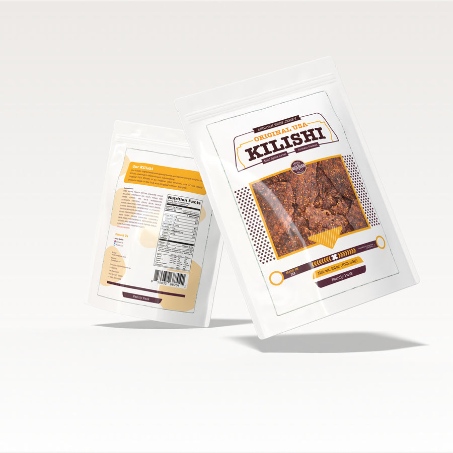 Original USA Kilishi – Mild (22 oz / Family Pack) – African Beef Jerky