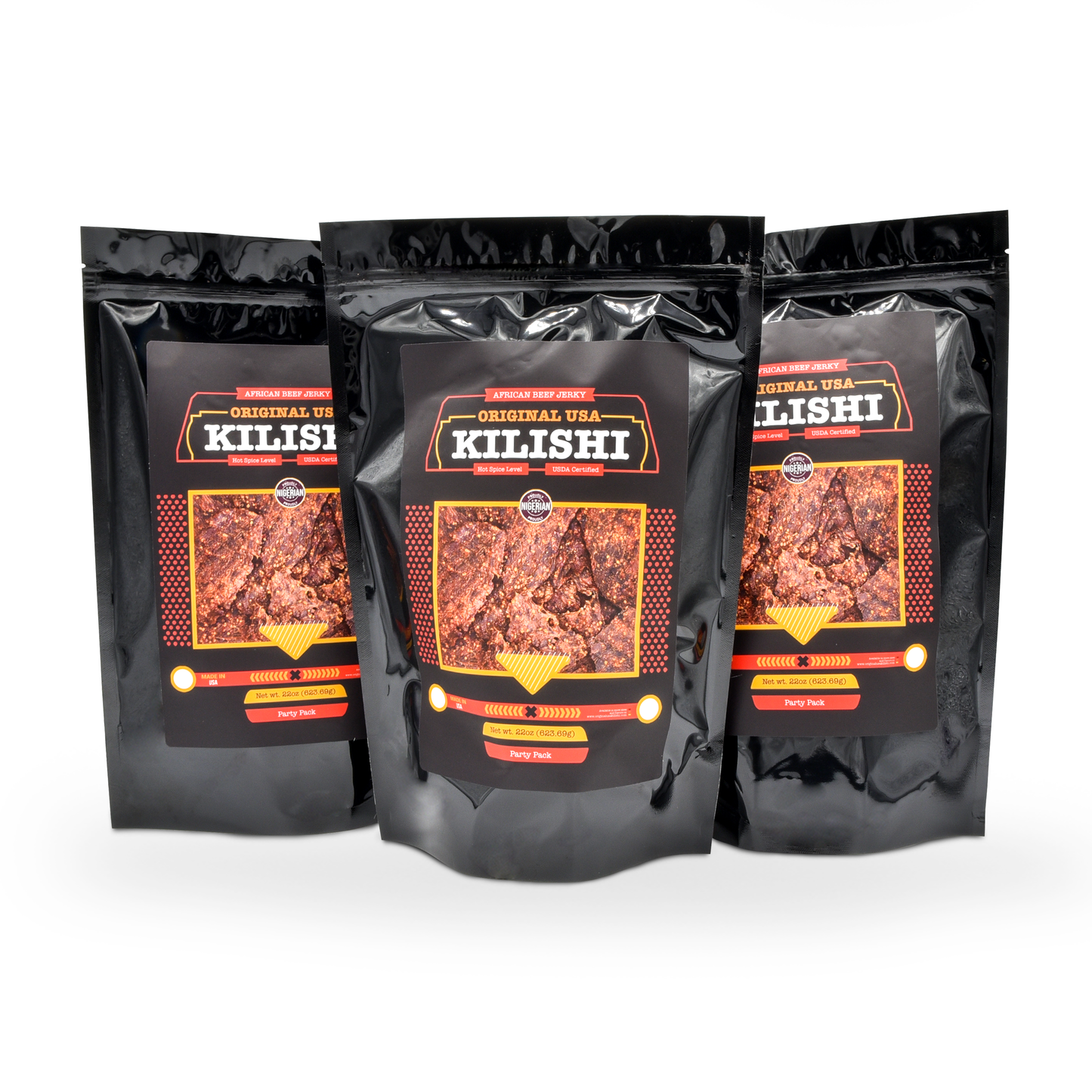 Original USA Kilishi – Hot (66 oz / Party Pack) – Nigerian Beef Jerky