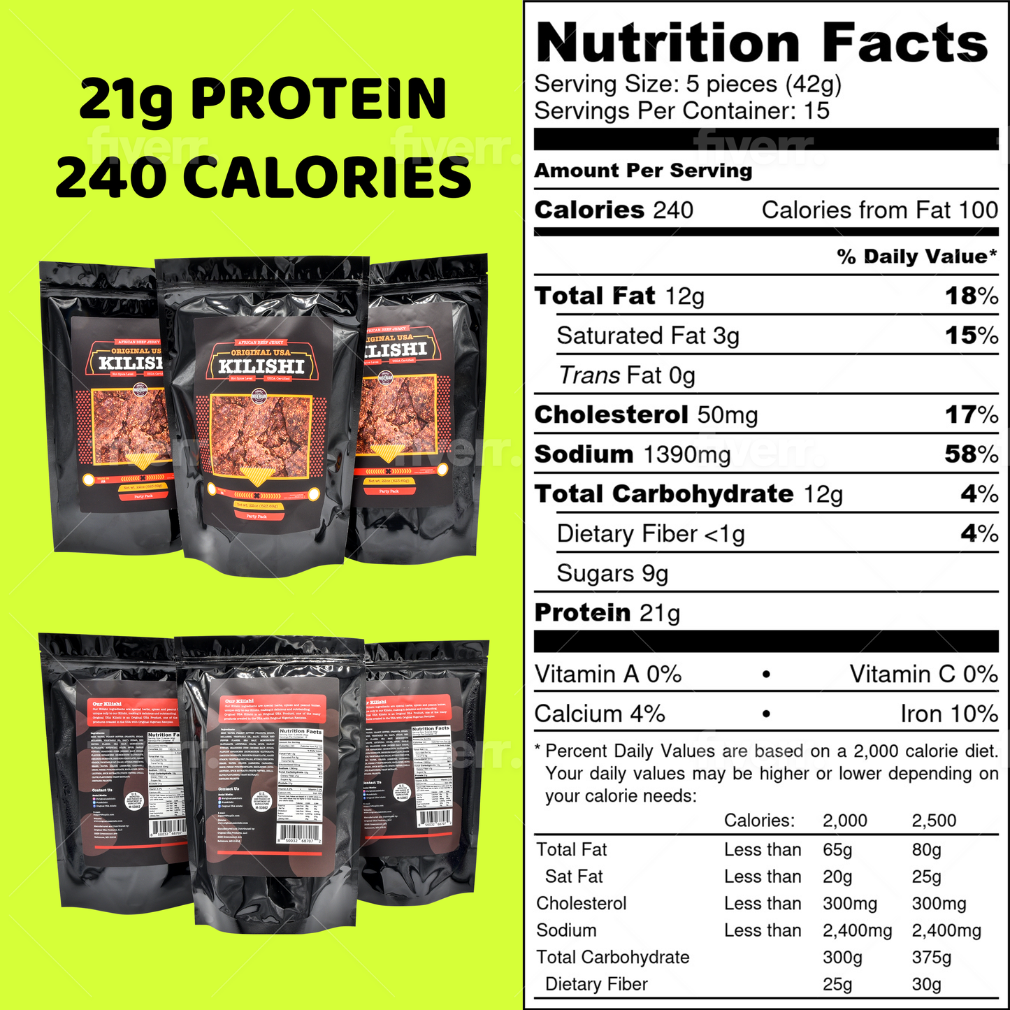 Original USA Kilishi – Hot (66 oz / Party Pack) – Nigerian Beef Jerky